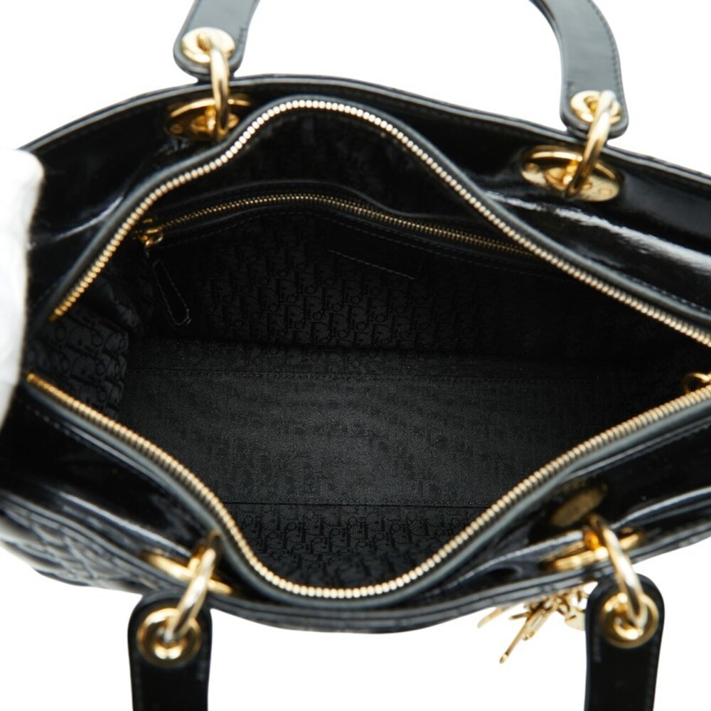 CHRISTIAN DIOR Black Leather Shoulder Bag - Picture 8 of 10